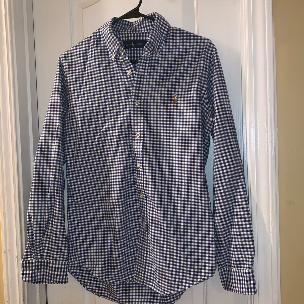 Men Button Up Polo Ralph Lauren Shirt